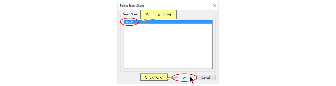 Select a source sheet